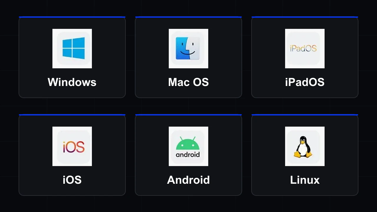 Windows、Mac OS、iPadOS、iOS、Android 与 Linux 多端应用